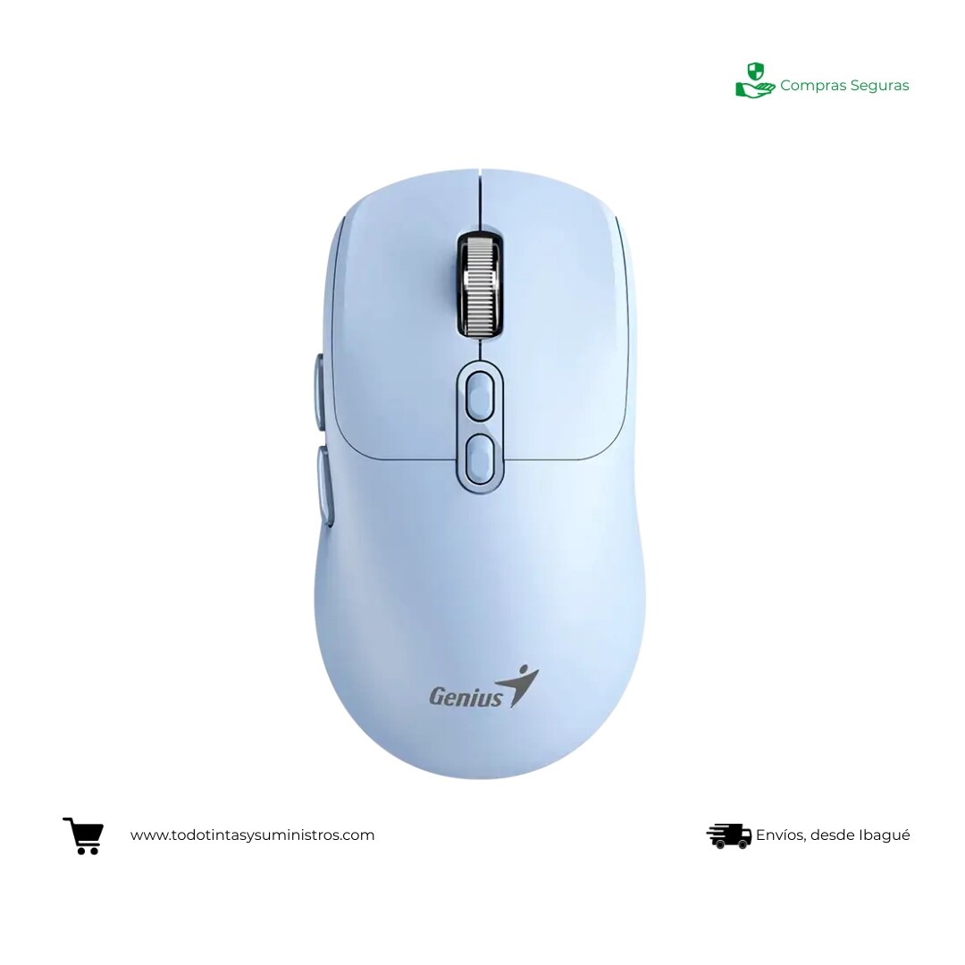Mouse Genius NX-8080s Azul Bluetooth - AI copilot