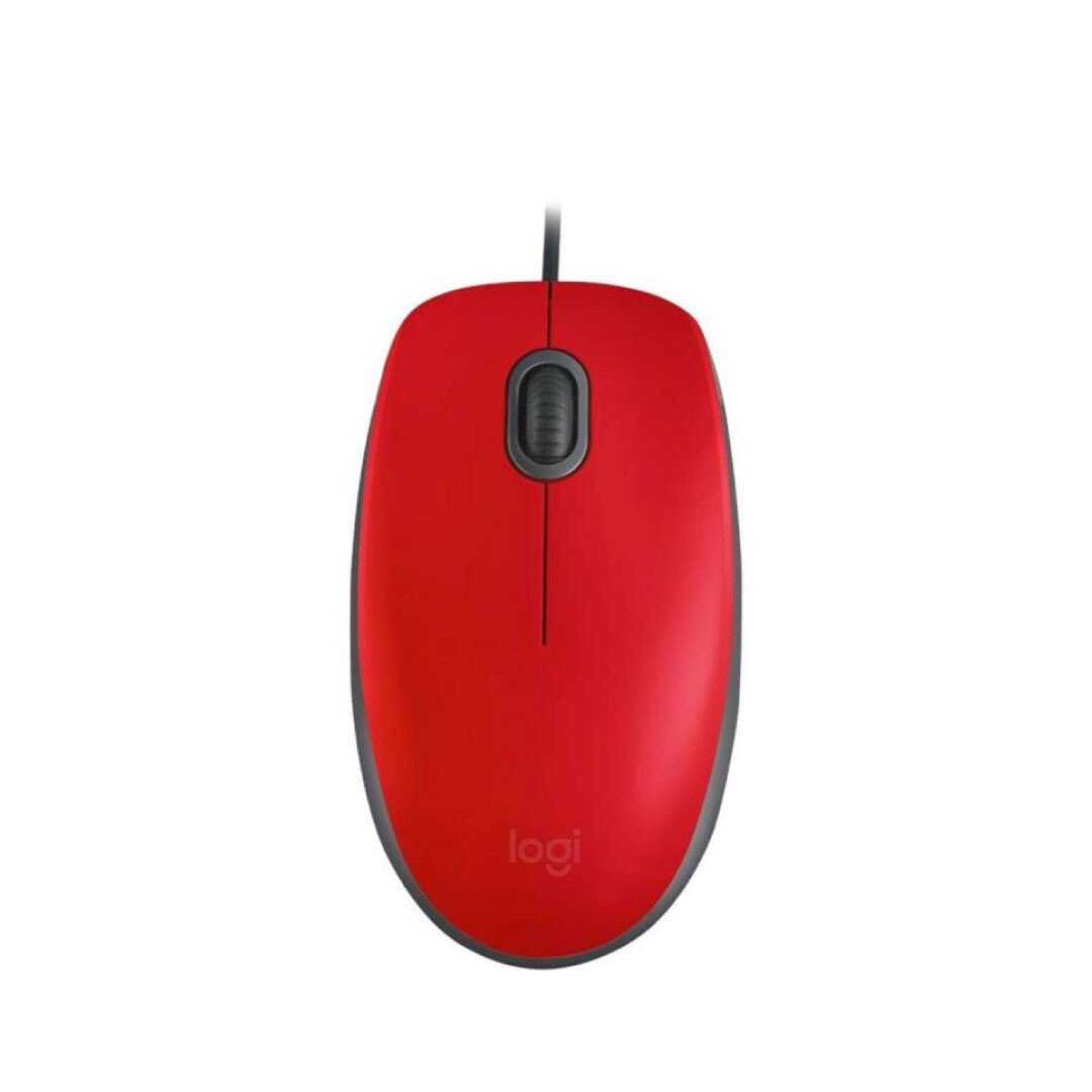 Mouse Logitech M110 Silent Alámbrico Rojo