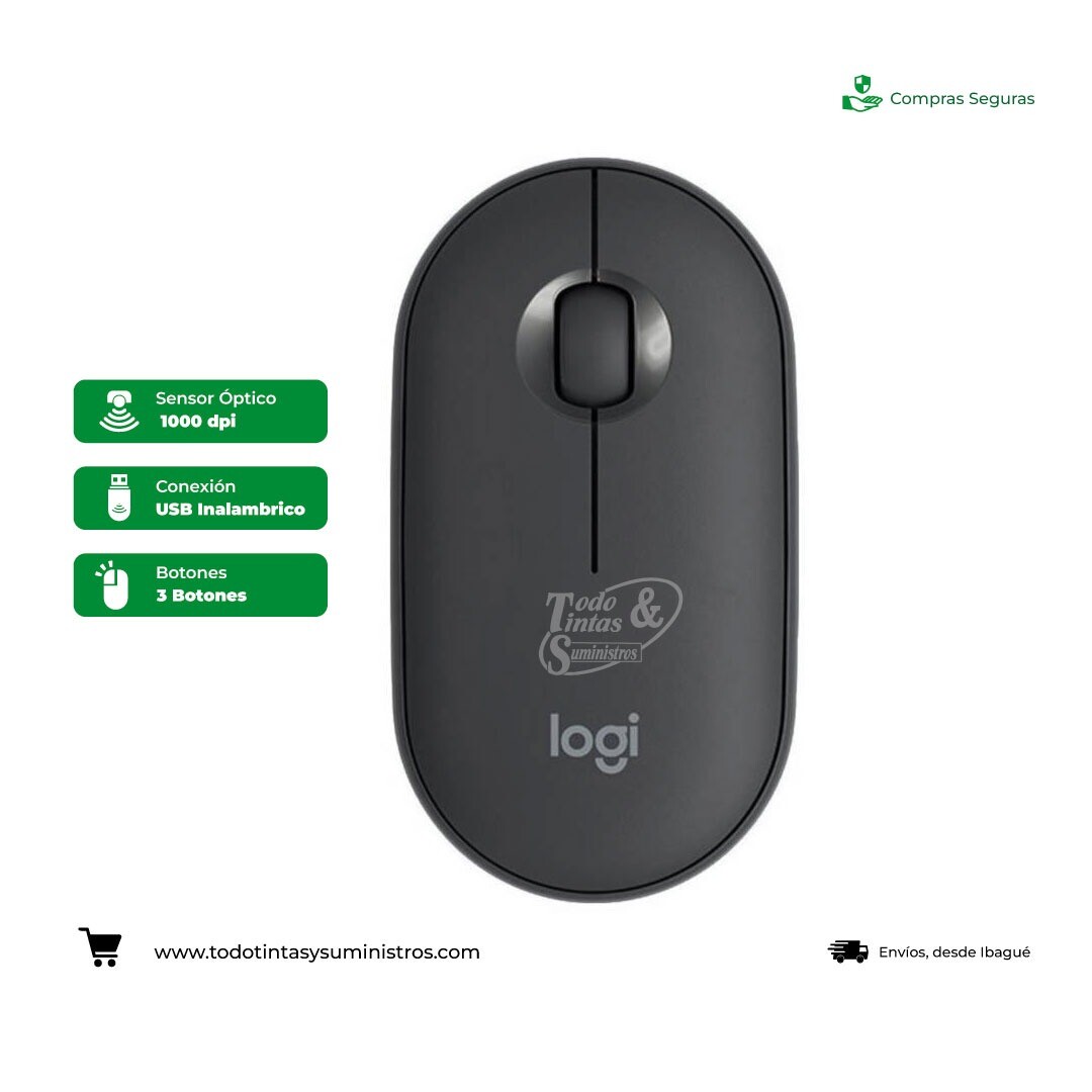 Mouse Logitech Pebble M350 Negro