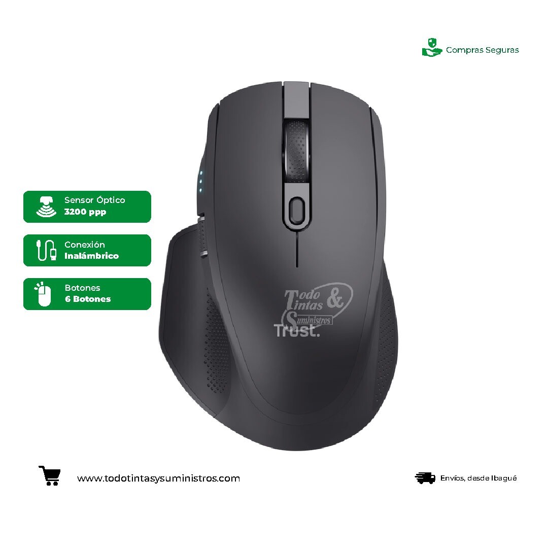 Mouse trust ozza multi dispositivos recargable