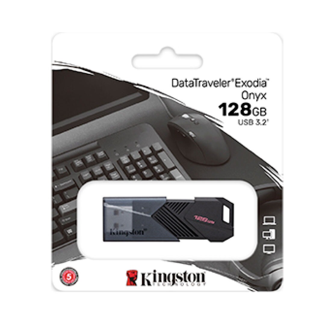 Memoria USB Kingston DataTraveler Exodia Onyx  128Gb Negra