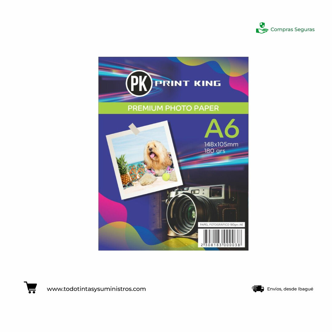 Papel fotográfico A6 PK 230Gr X100Hojas