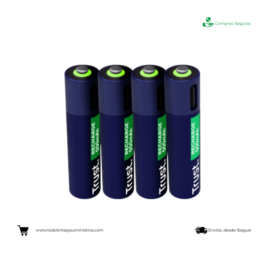 Batería recargable tipo C  AAA  - 4Und