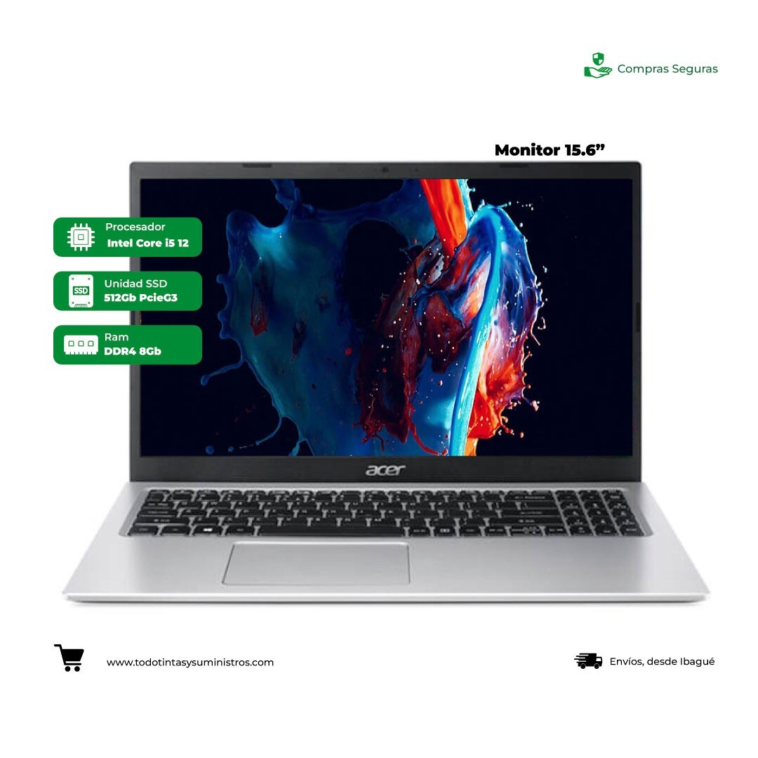 Portatil Acer A315-59-52W3 15.6" Intel Core i5 Ram 8GB Unidad Solida 512Gb