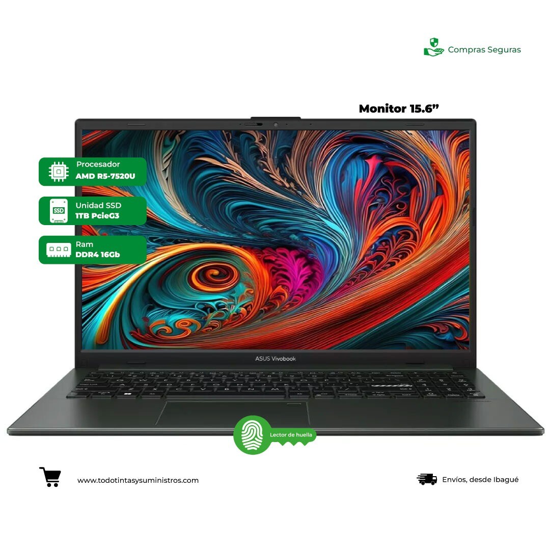 Portatil Asus E1504F 15.6" Ryzen 5 Ram 16GB Unidad Solida 1Tb