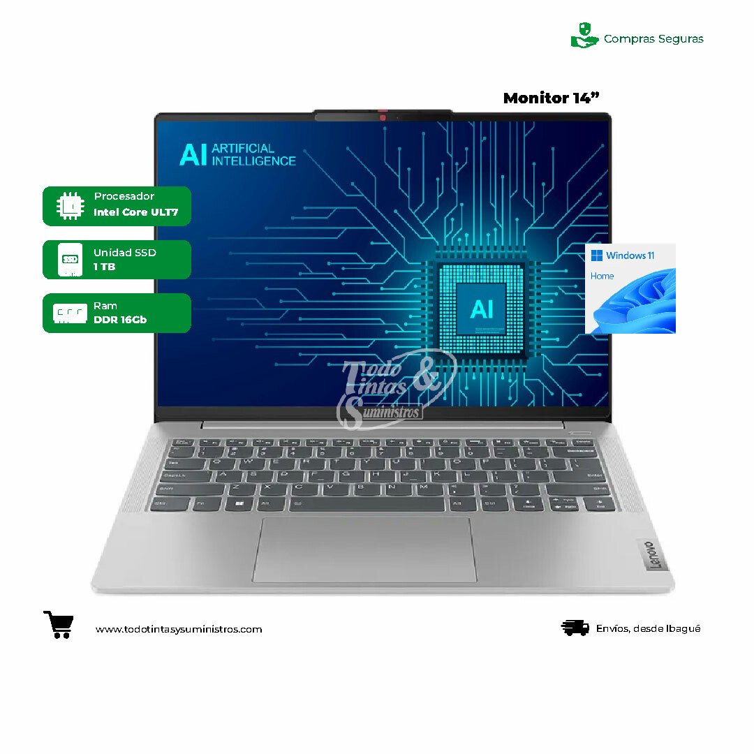 Portátil Lenovo IdeaPad Slim 5 14IMH9 14" Intel i7 Ram 16Gb Unidad sólida 1Tb