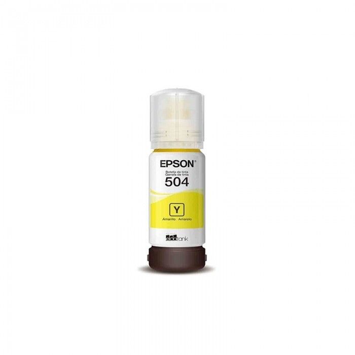 Botella De Tinta Epson T504 Amarillo Original