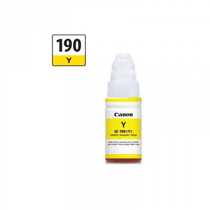Botella De Tinta Canon Gi-190Y Amarillo Original