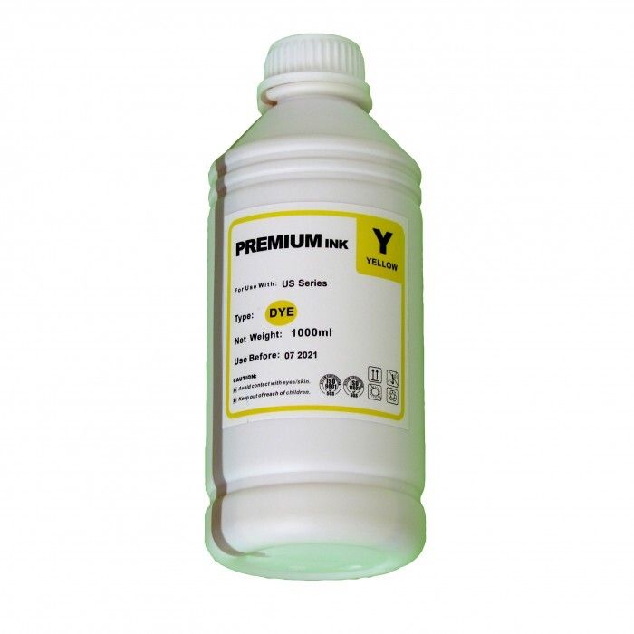 Botella De Tinta Premium Ink Amarillo Litro