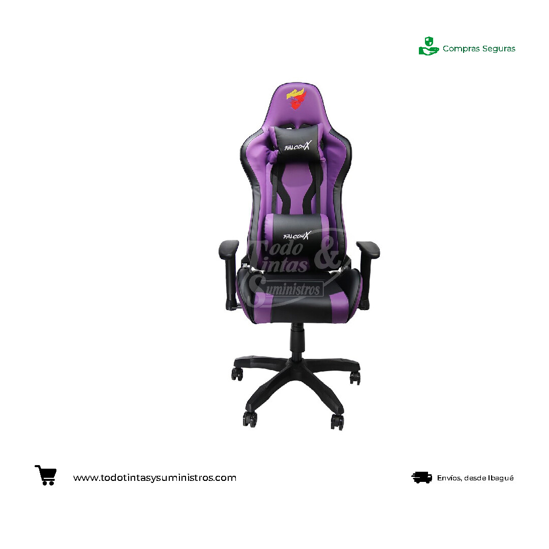 Silla gamer Falconx Ref SD-205 Purpura + negro