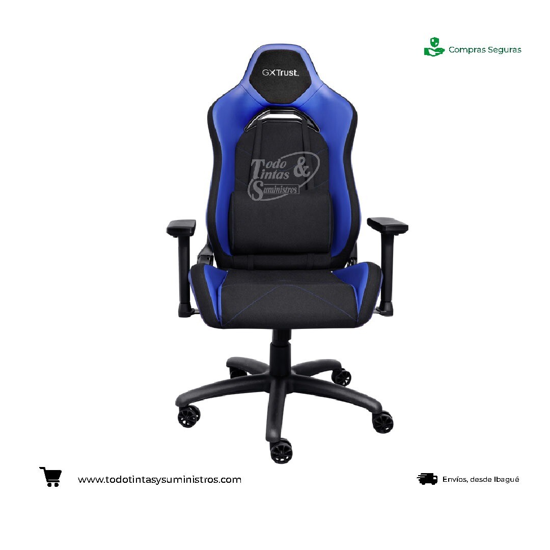 Silla gamer Trust GXT 714B RUYA Azul con negro