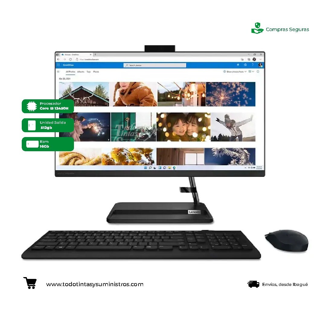 Todo en uno Lenovo Ideacenter 3 27IAP7 27" Intel I5 Ram 16Gb Unidad Solido 512GB