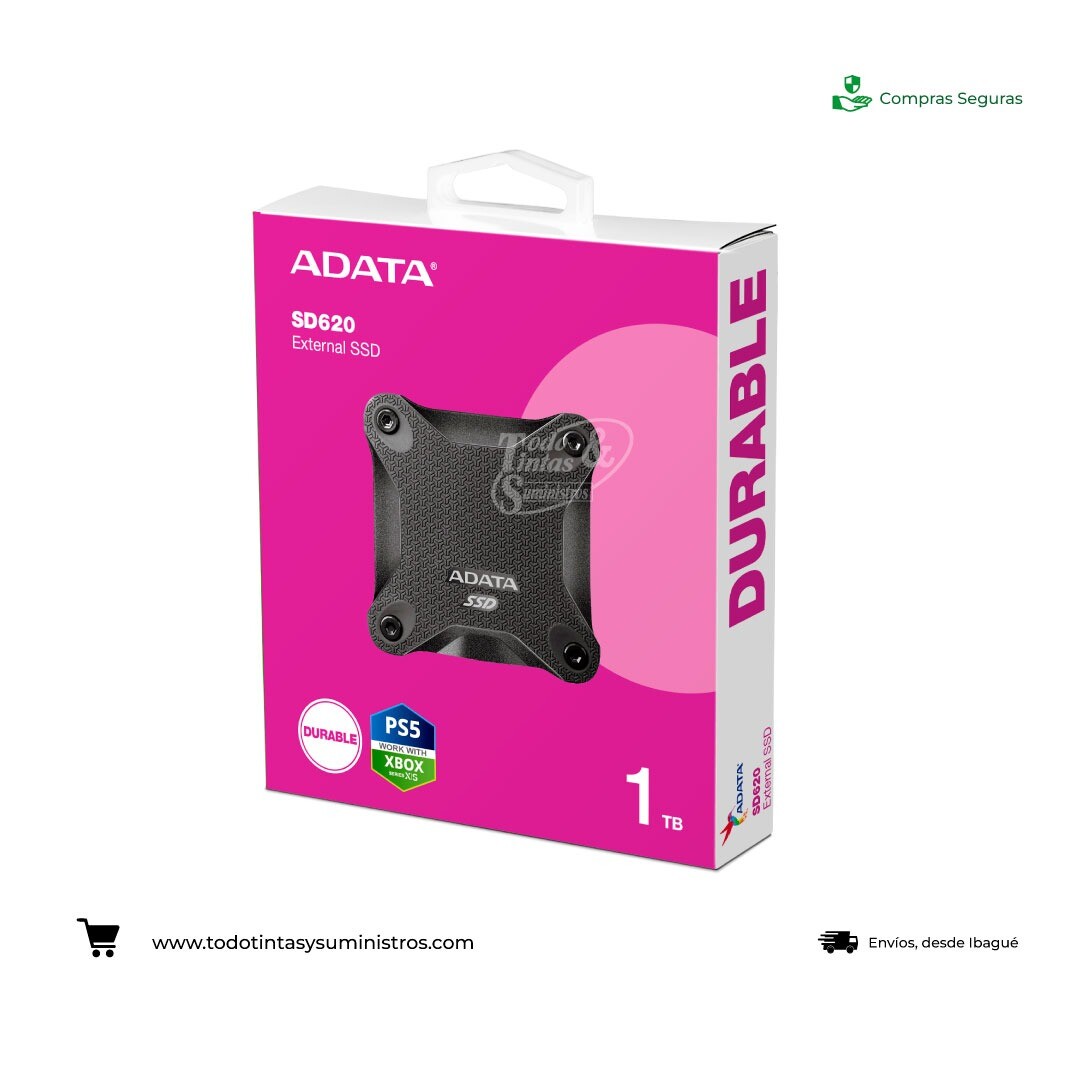 Unidad de estado sólido externo Adata SD620 1Tb Negro