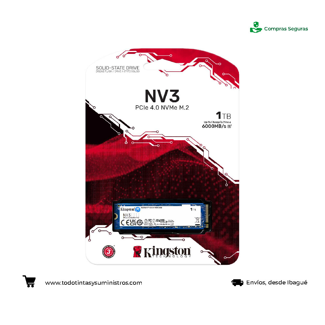 Unidad De Estado Solido Kingston Nv3 Nvme 1tb M2