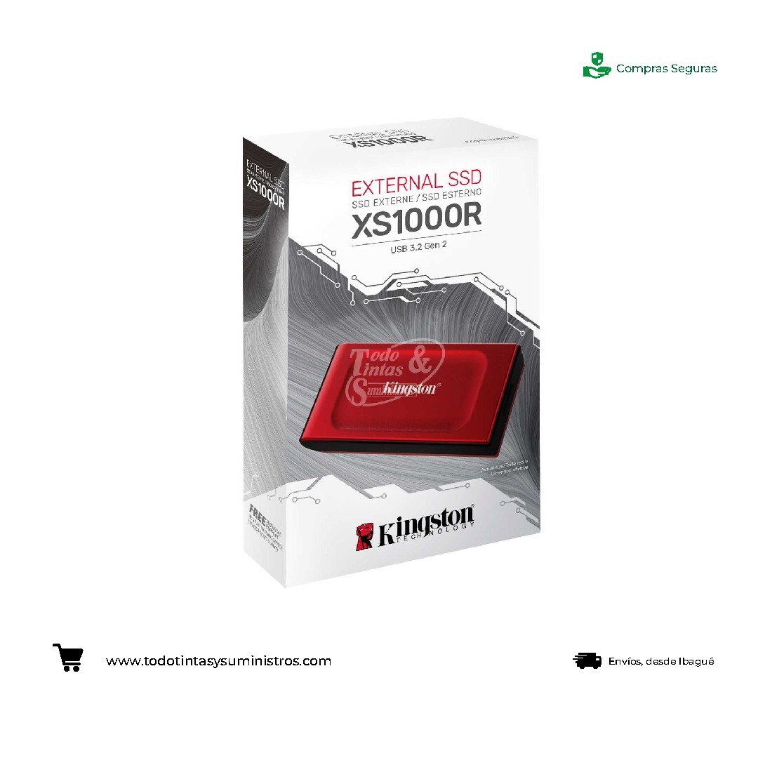 Unidad Sólida Externa Kingston XS1000R 1TB USB 3.2 Gen 2