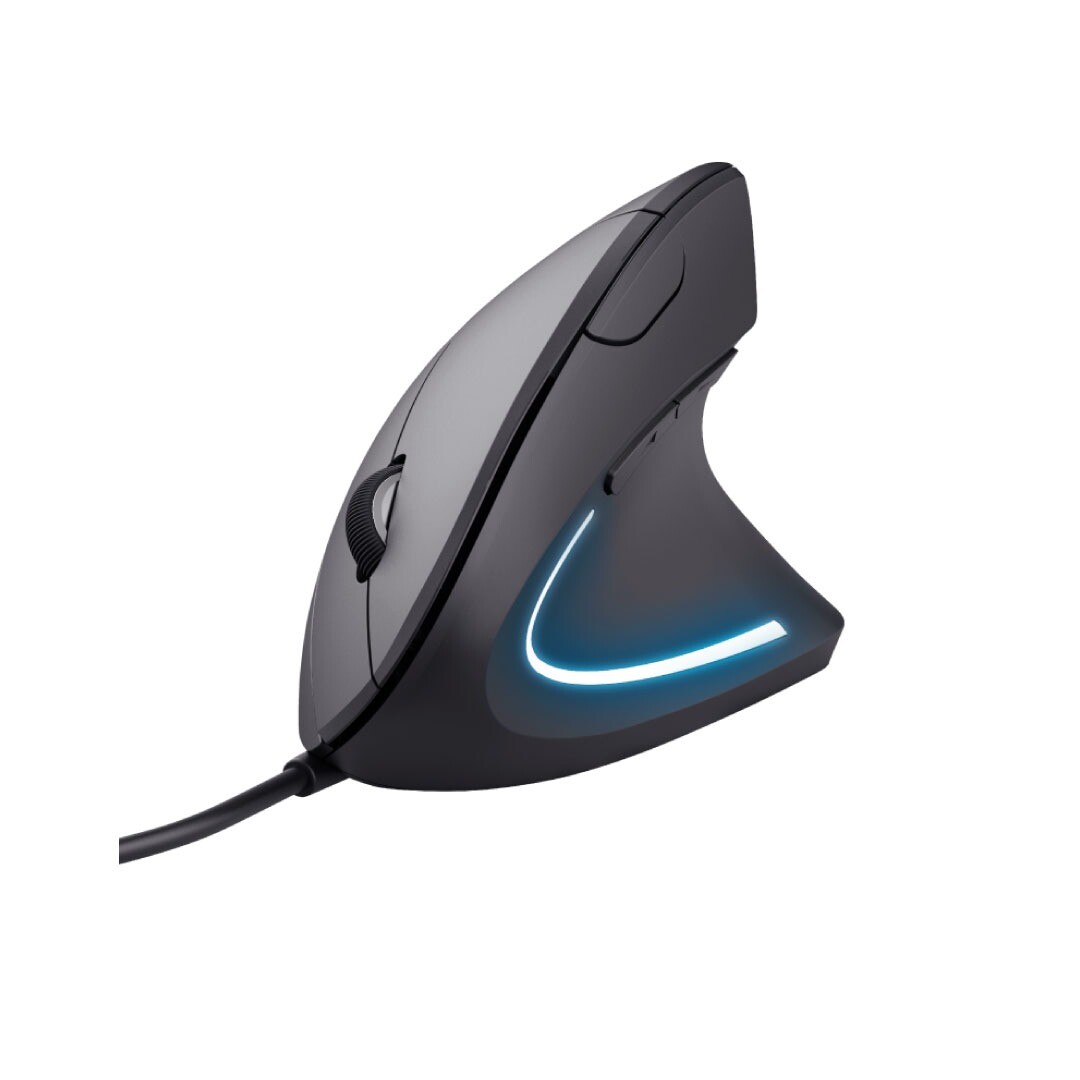 Mouse TRUST Verto Alambrico vertical ergonómico Negro