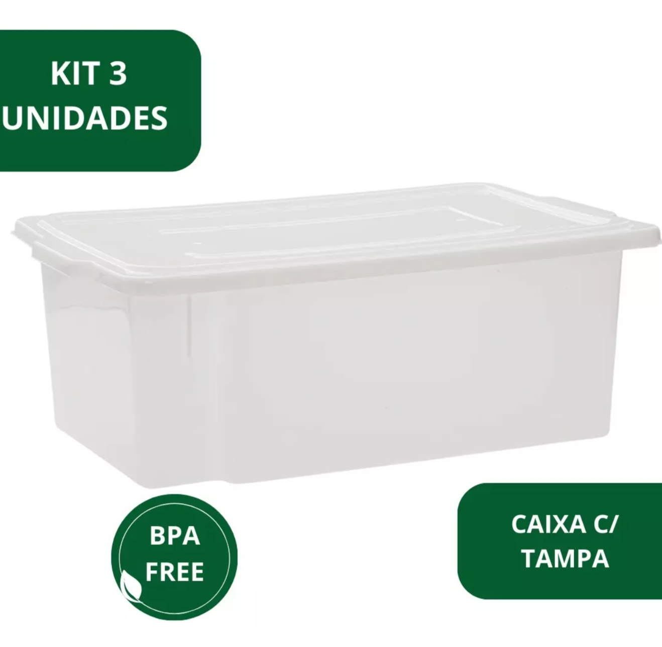 Kit 3 Caixa Frigorifica Com Tampa Multiuso 25l