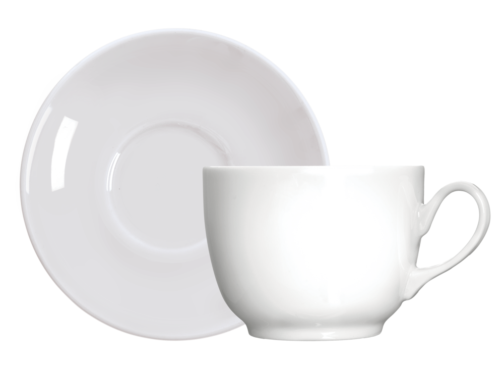 Xicara Cafe C/Pires Coup 75Ml Porcelana