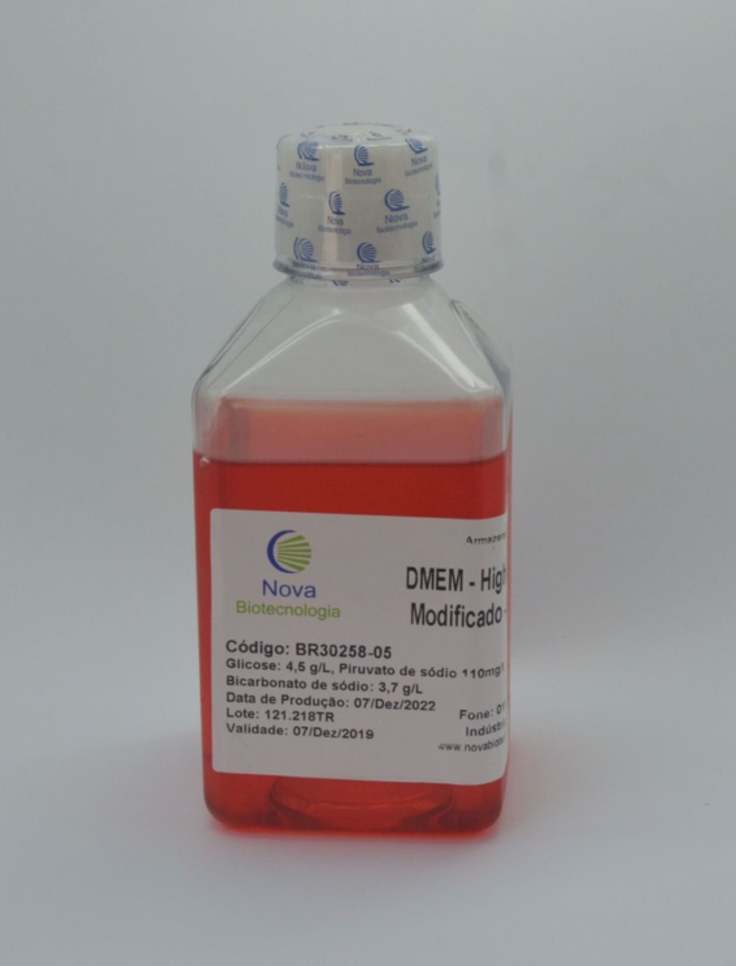 DMEM High Glucose- 500mL - com piruvato de sódio e vermelho de fenol