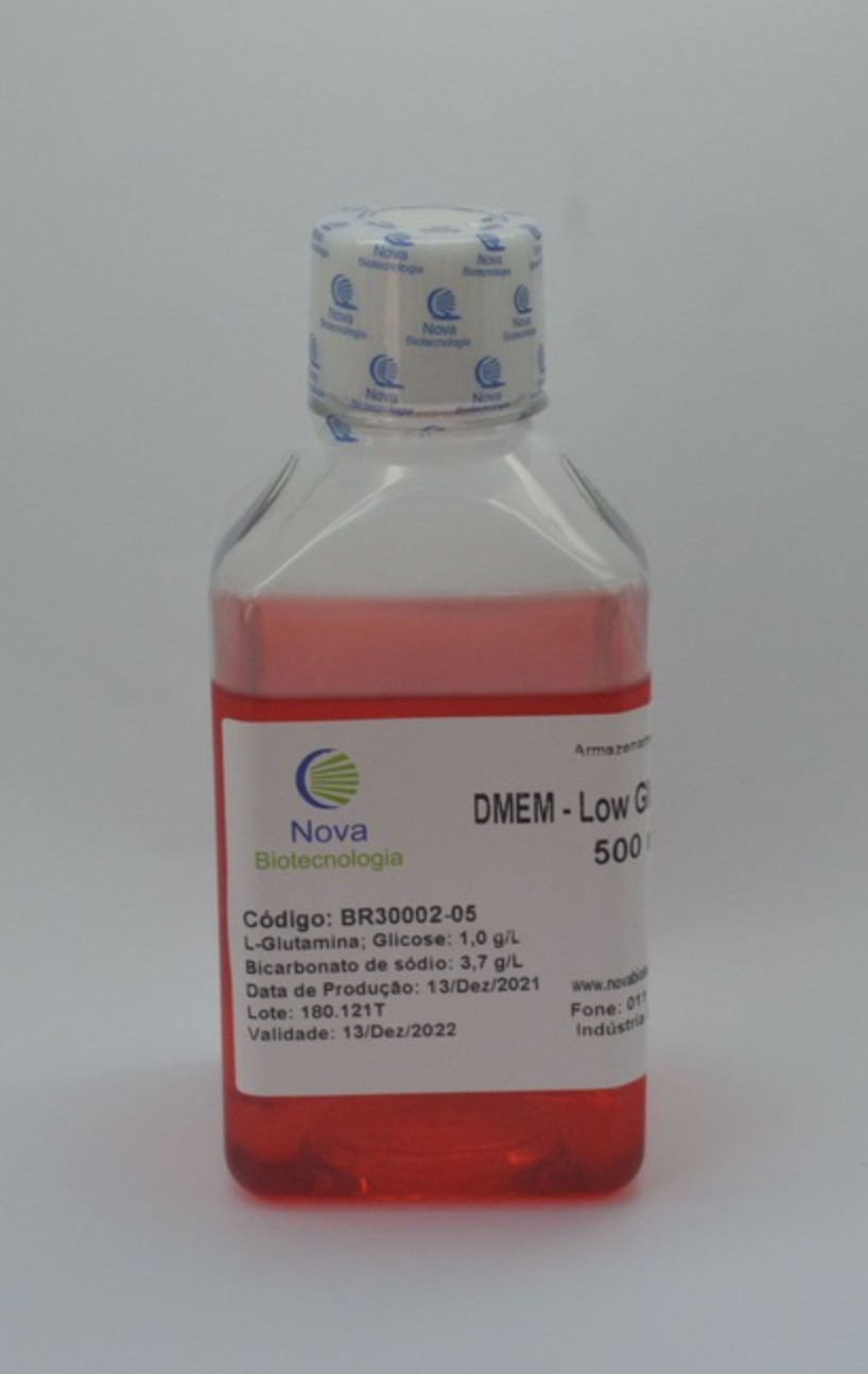 DMEM Low Glucose [1,0g/L] -  500mL - com piruvado de sódio, sem vermelho de fenol