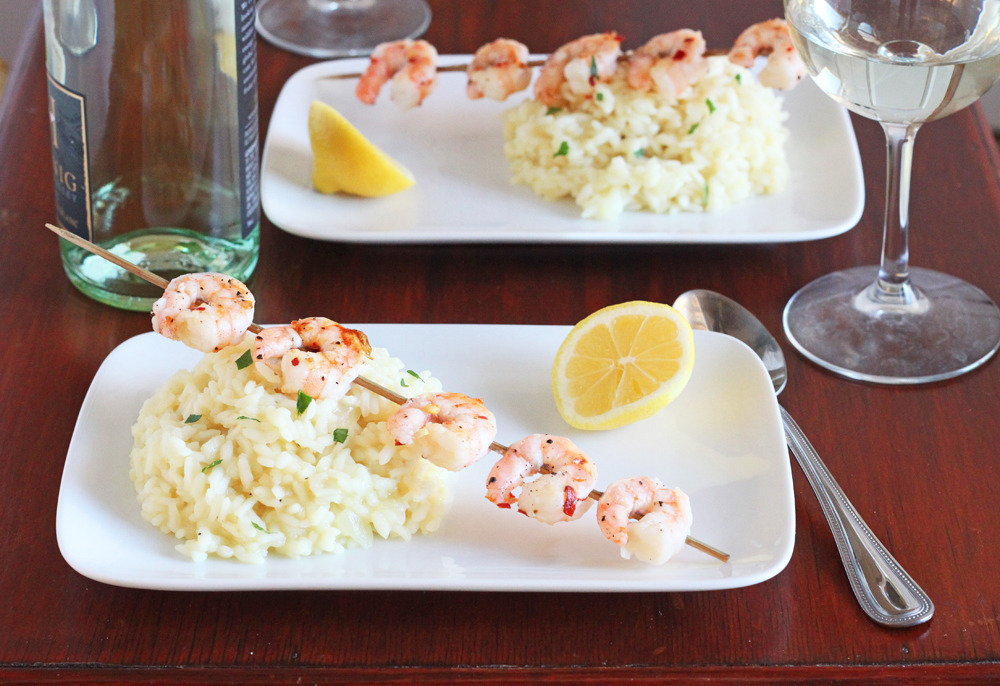 Lemon Risotto with Grilled Shrimp Picture