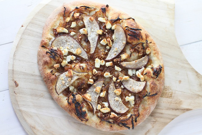 Pear Caramelized Onion Goat Cheese Pizza Picture