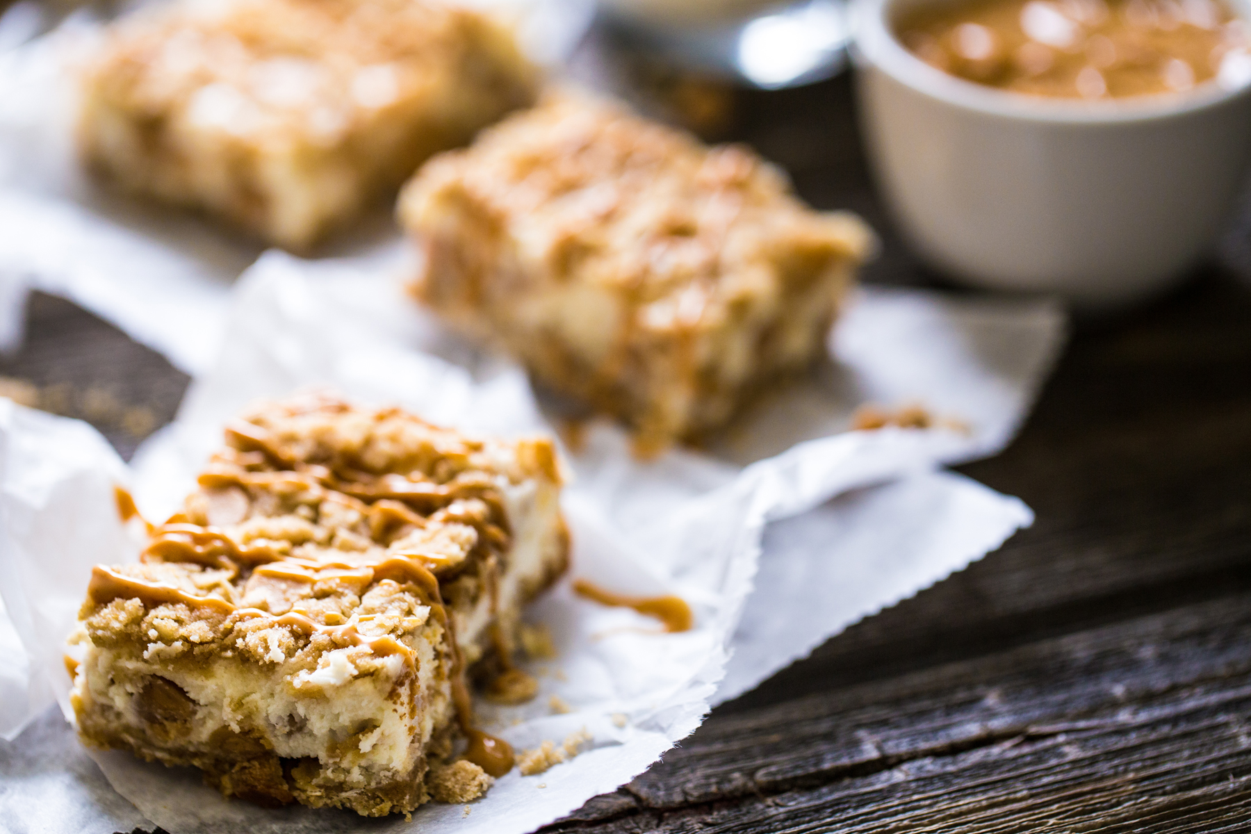 Oatmeal Crumble Peanut Butter Cheesecake Squares Photo
