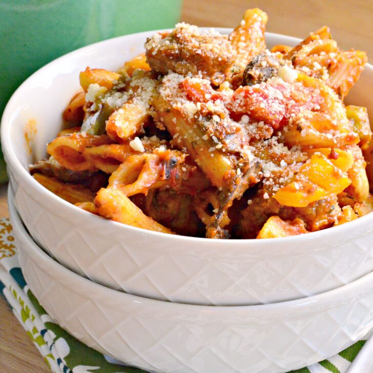 Sausage and Peppers Pasta Photo