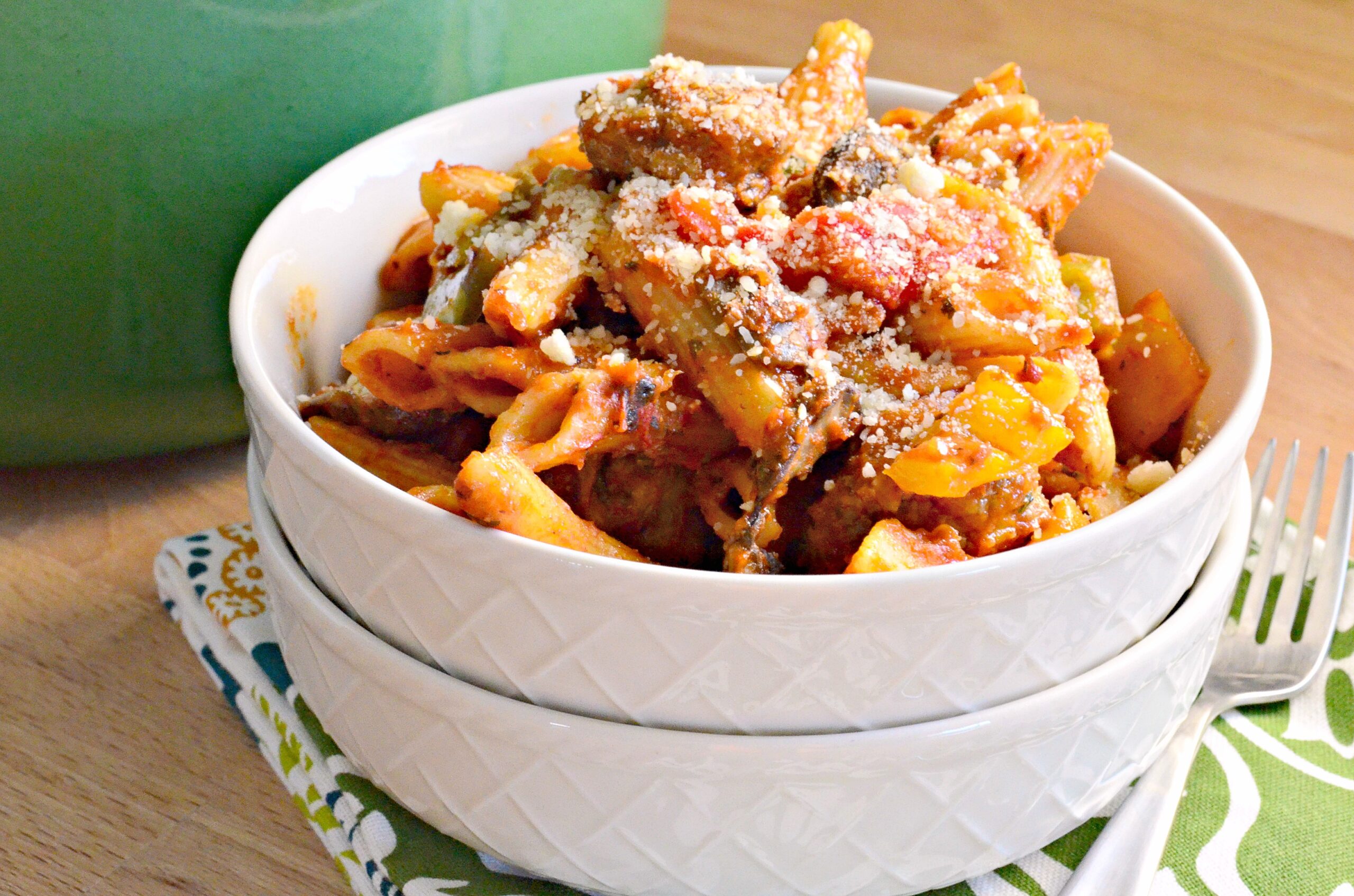 Sausage and Peppers Pasta Photo