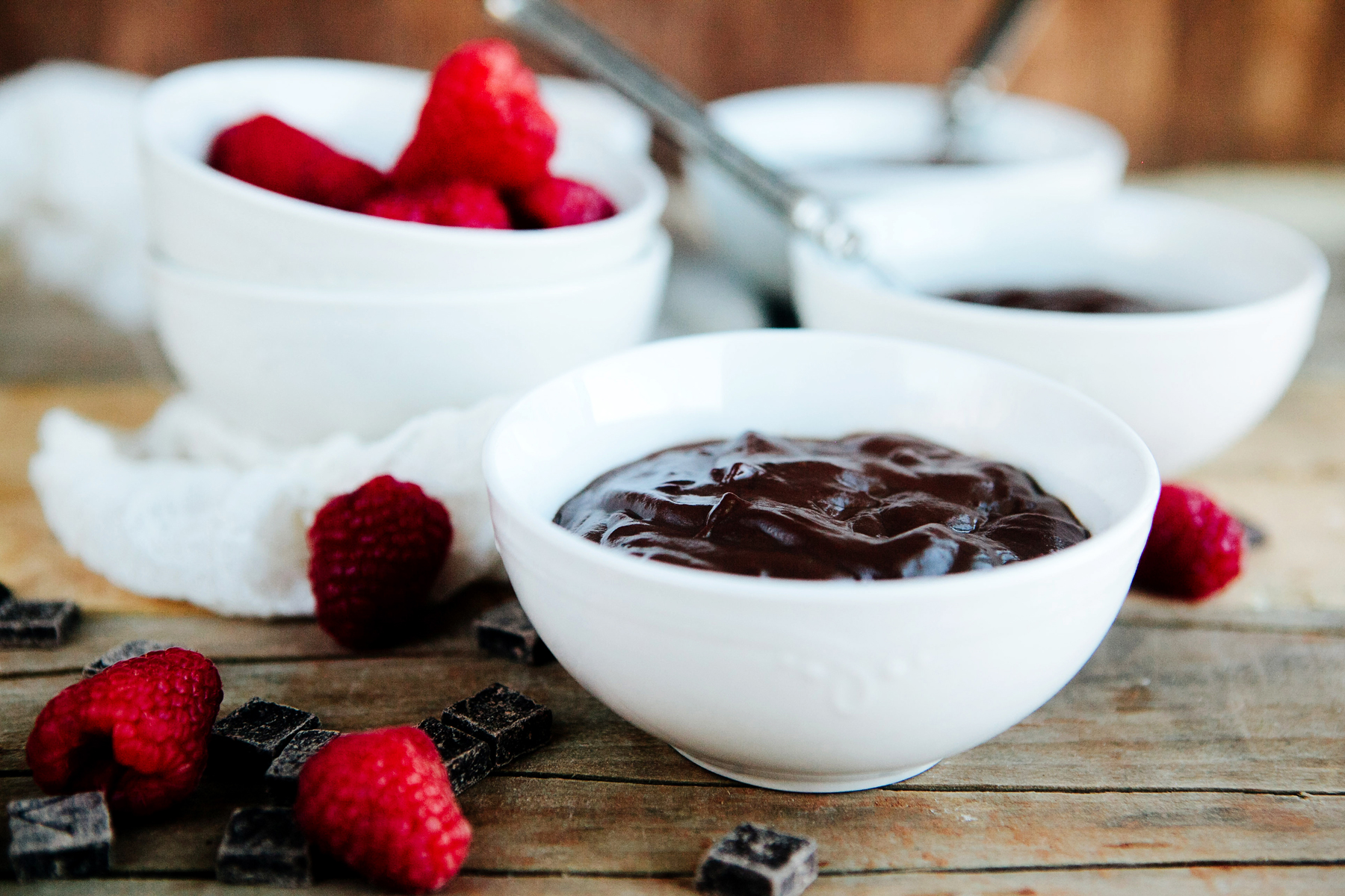 Dark Chocolate Raspberry Pudding Photo