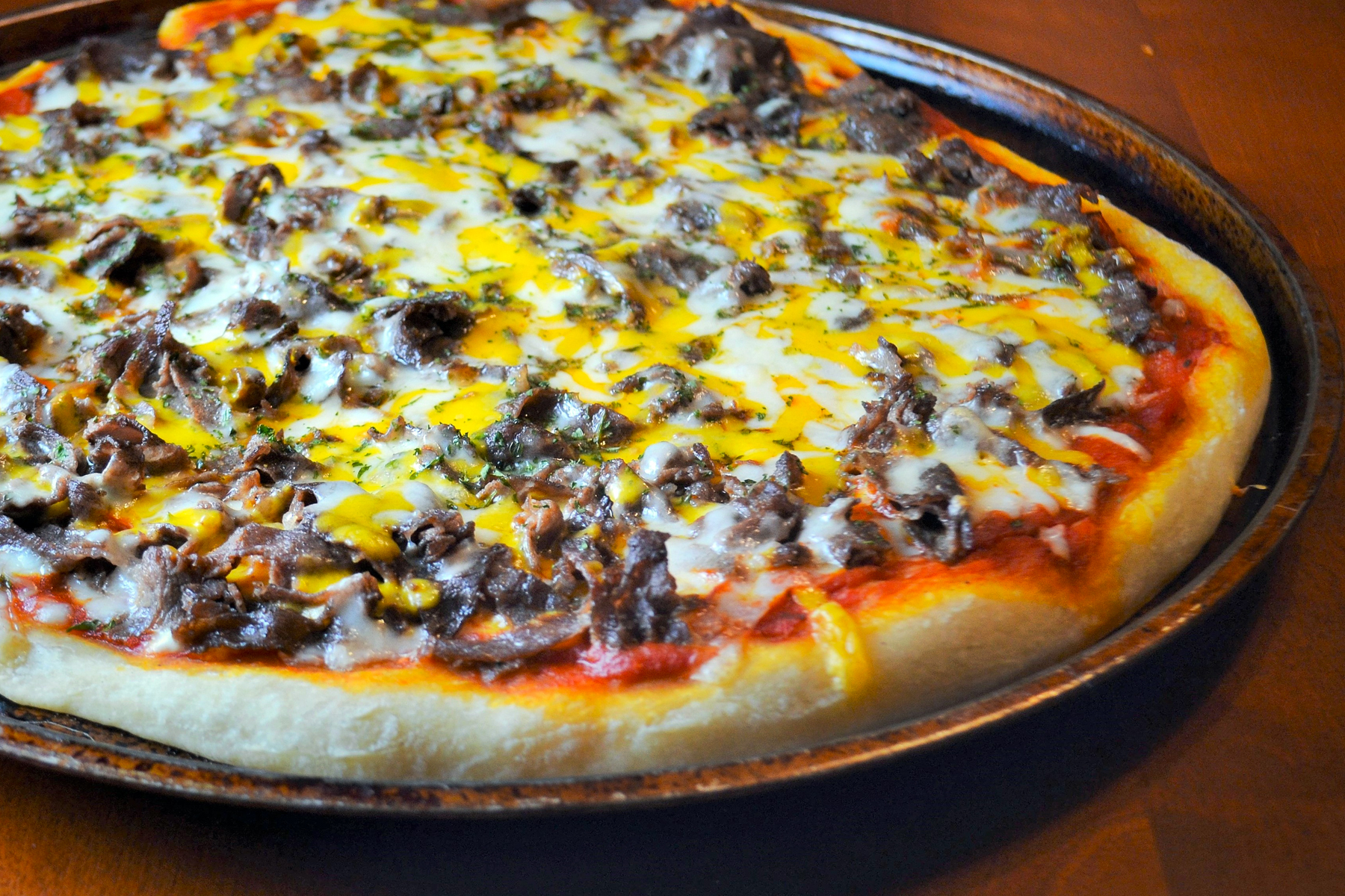 Philly Cheesesteak Pizza Photo