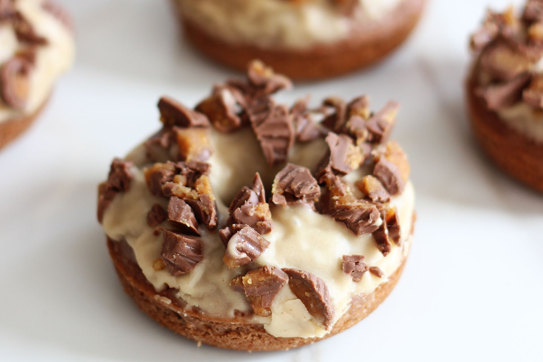 Baked Peanut Butter Chocolate Donuts Photo