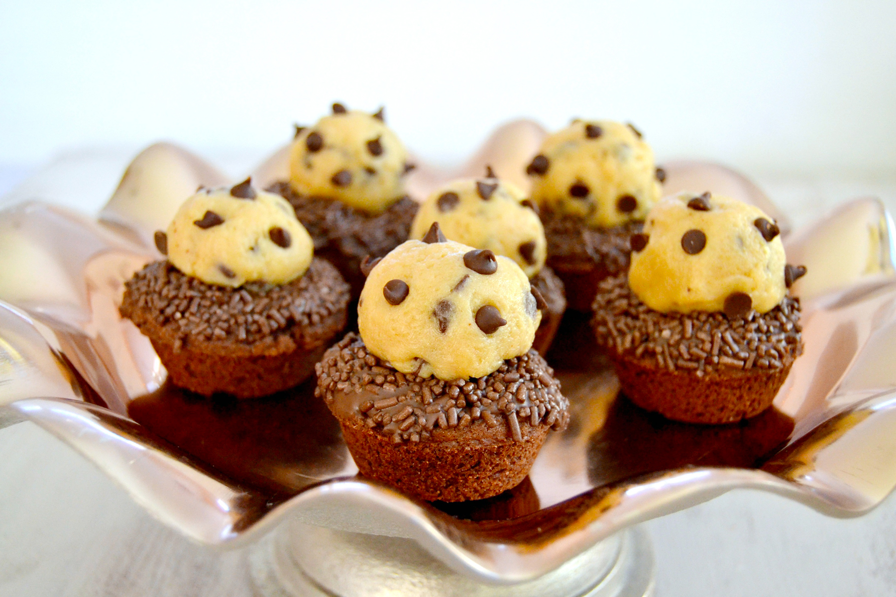 Chocolate Chip Cookie Dough Brownie Cups Photo
