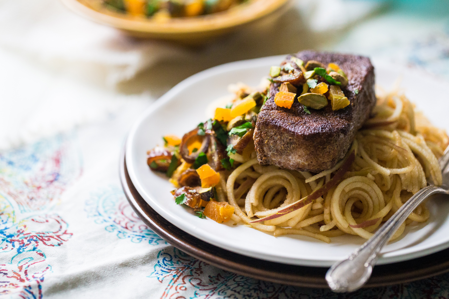 Moroccan-Style Pork with Apple Noodles Photo