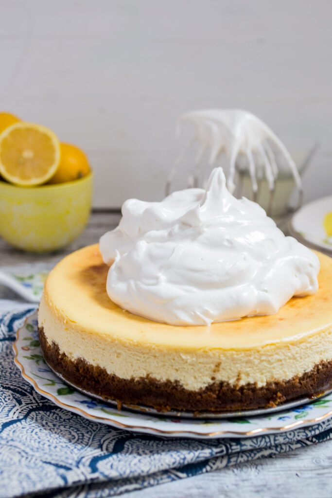 Lemon Drop Meringue Cheesecake Process