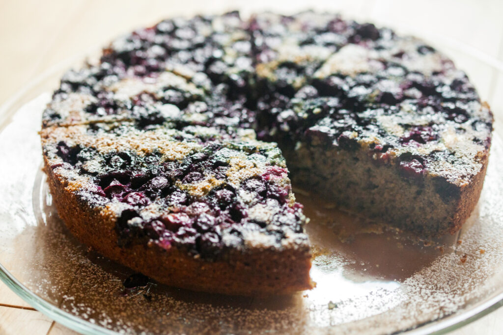 Blueberry Cornmeal Cake Pic