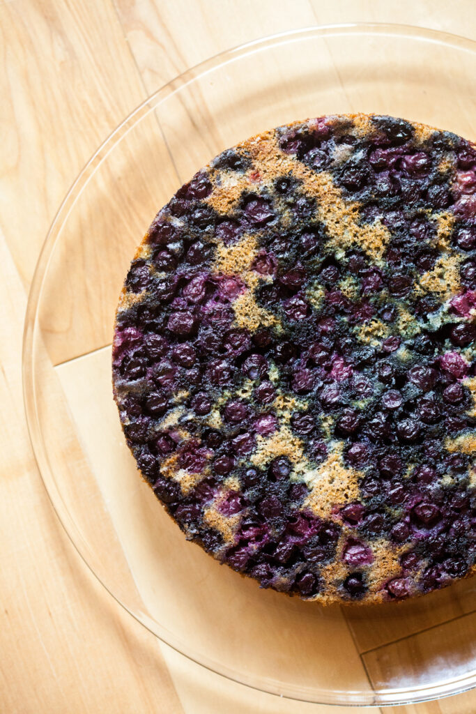 Blueberry Cornmeal Cake Picture