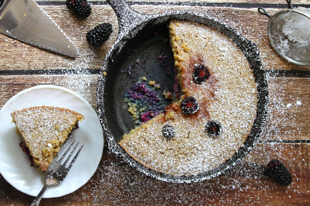 Gluten Free Skillet Blackberry Cake Photo