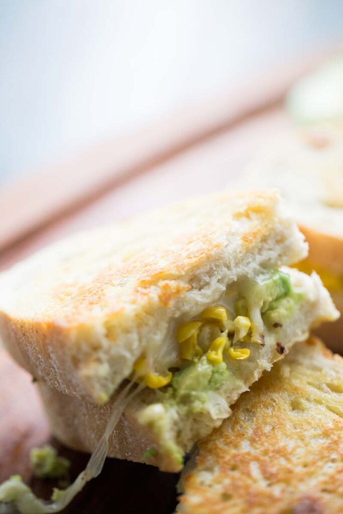 Avocado Grilled Cheese with Roasted Corn Image