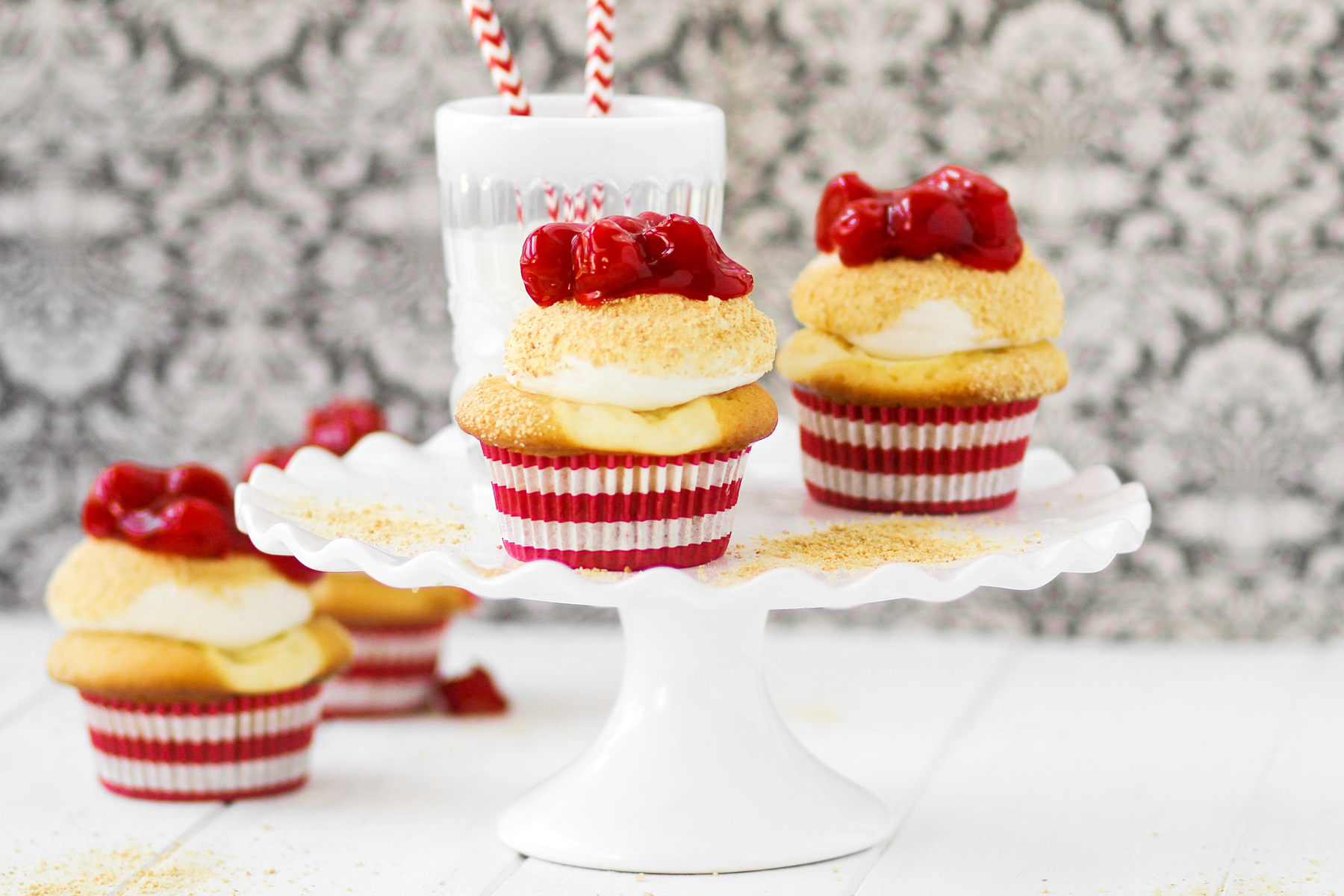 Cherry Cheesecake Cupcakes Photo