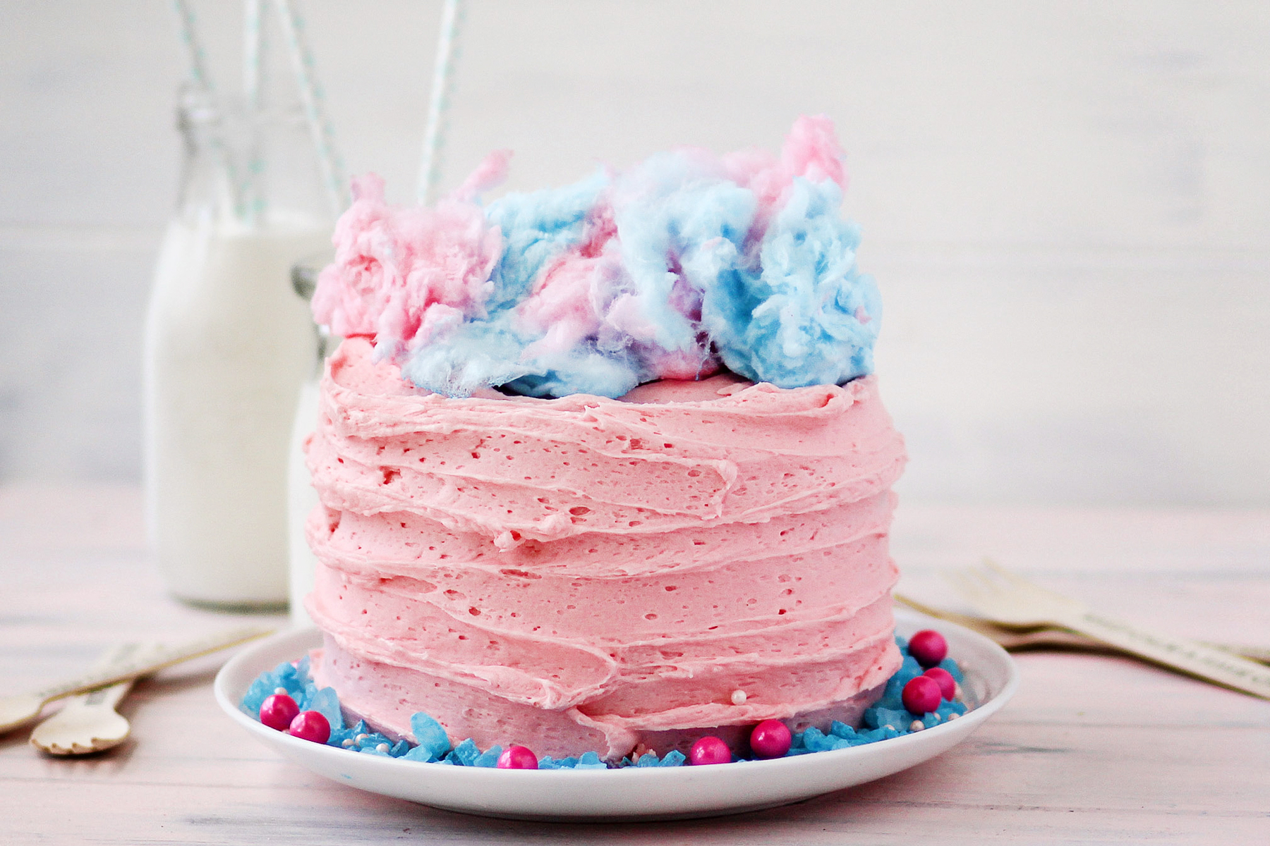 Cotton Candy Layer Cake Photo