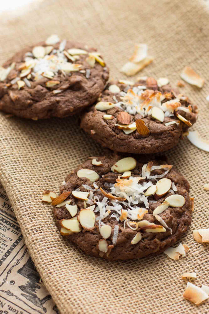 Double Chocolate Almond Joy Cookies Image
