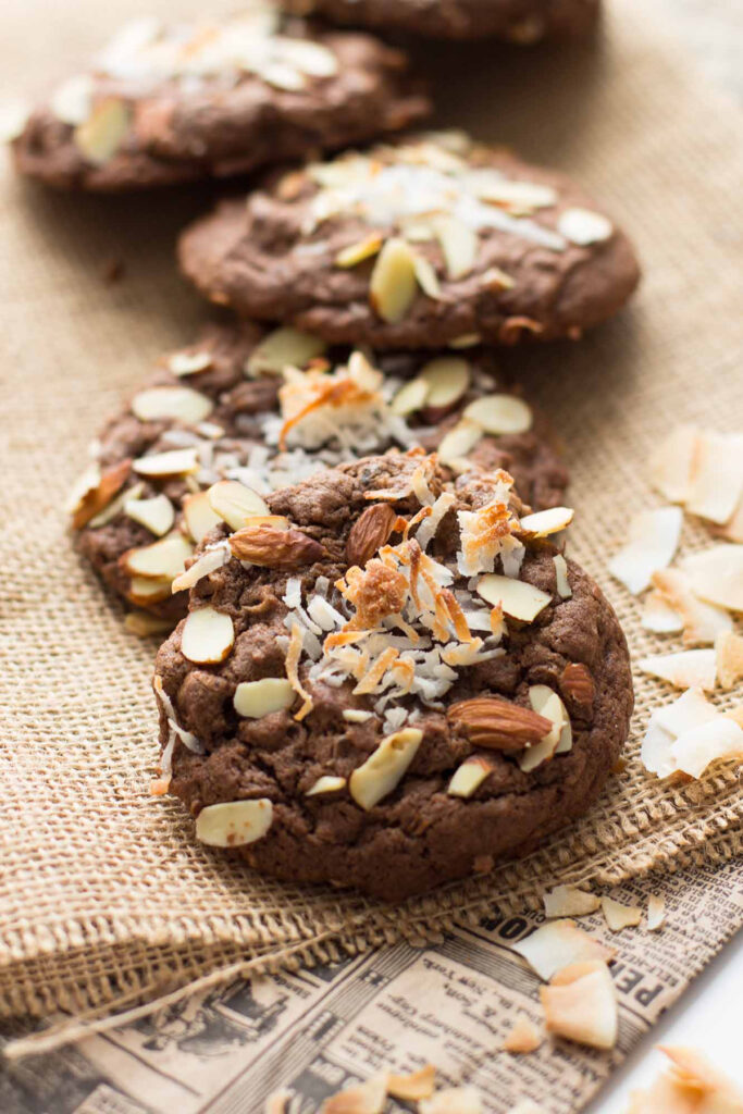 Double Chocolate Almond Joy Cookies Pic
