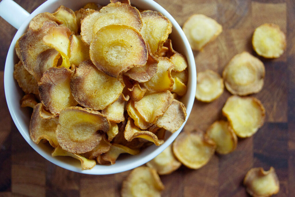 Baked Parsnip Chips Photo