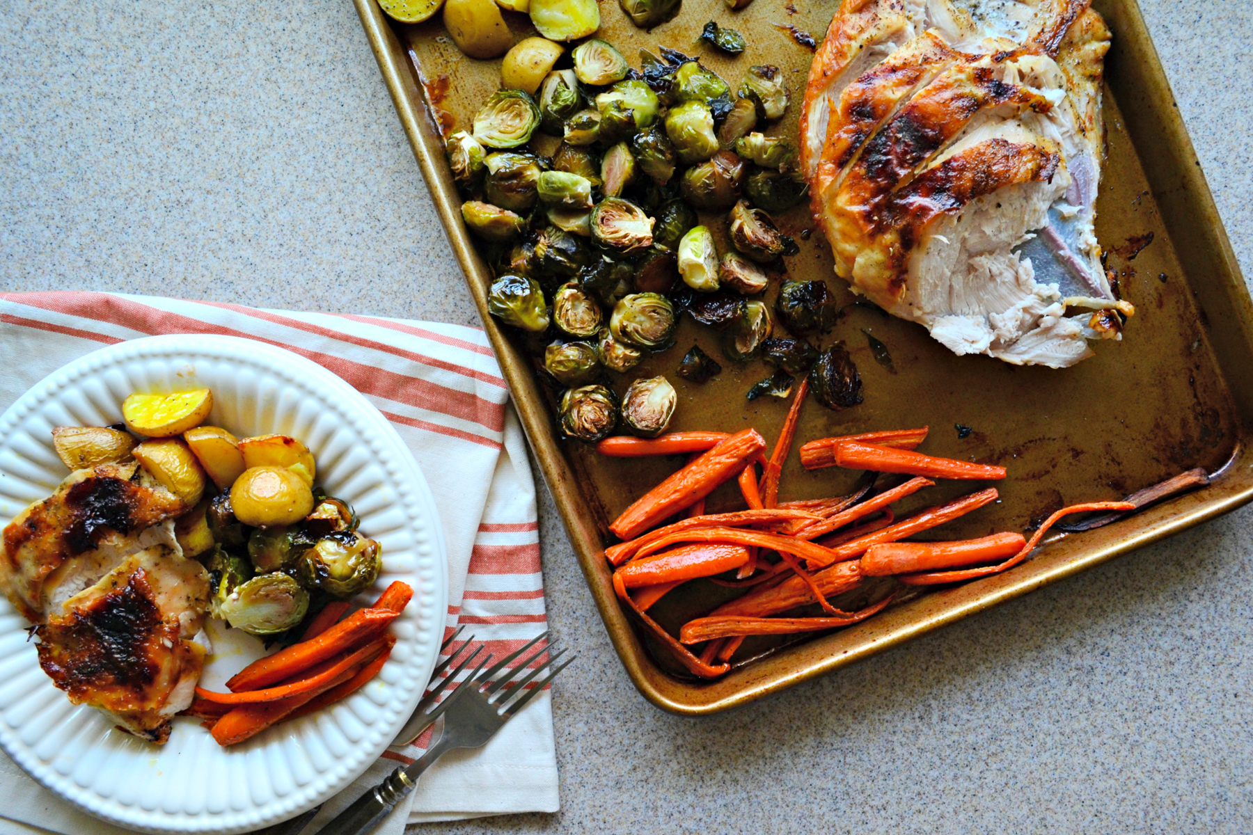 One Pan Honey Roasted Turkey and Vegetables Photo