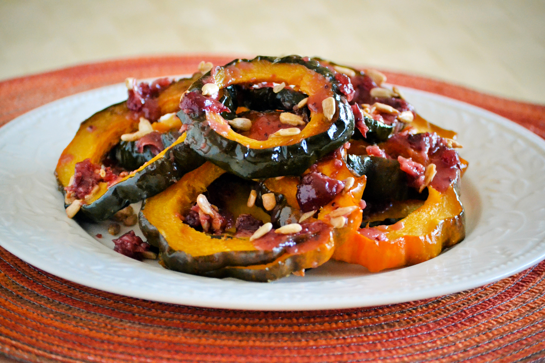 Roasted Acorn Squash with Cranberry Sauce Photo