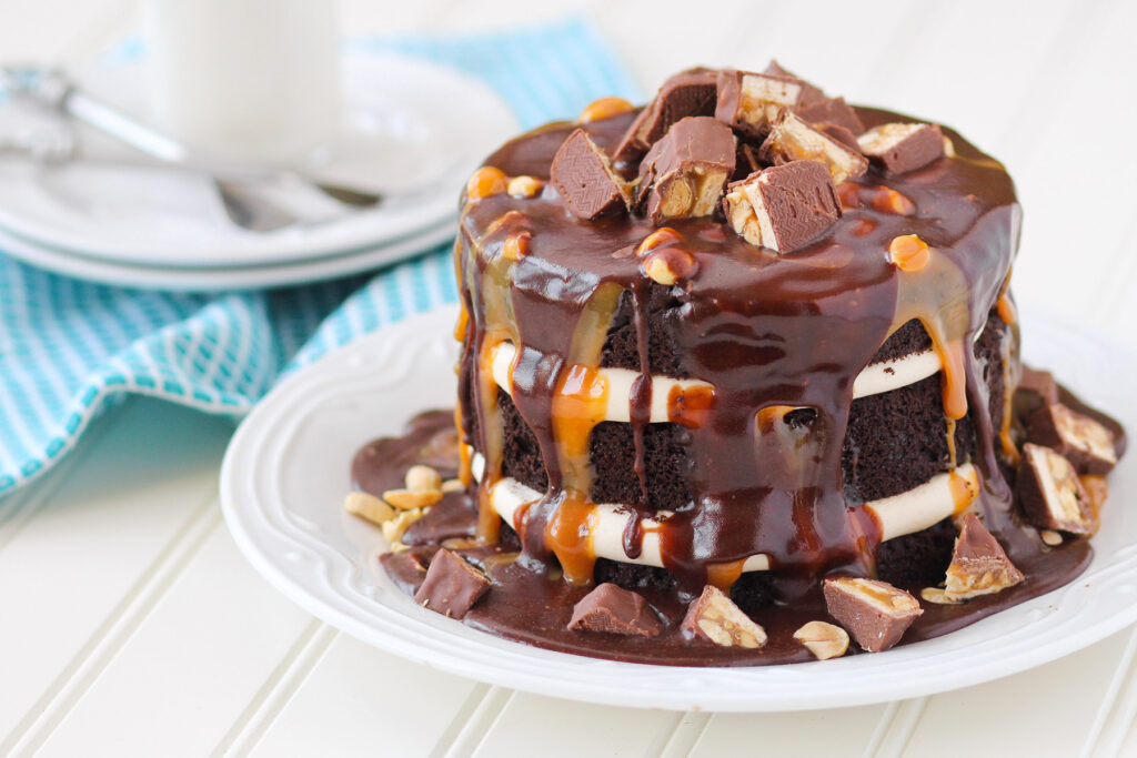 Snickers Layer Cake Photo