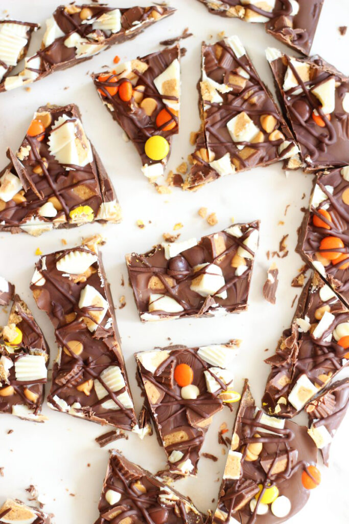 Triple Chocolate Ultimate Peanut Butter Cup Bark Pic