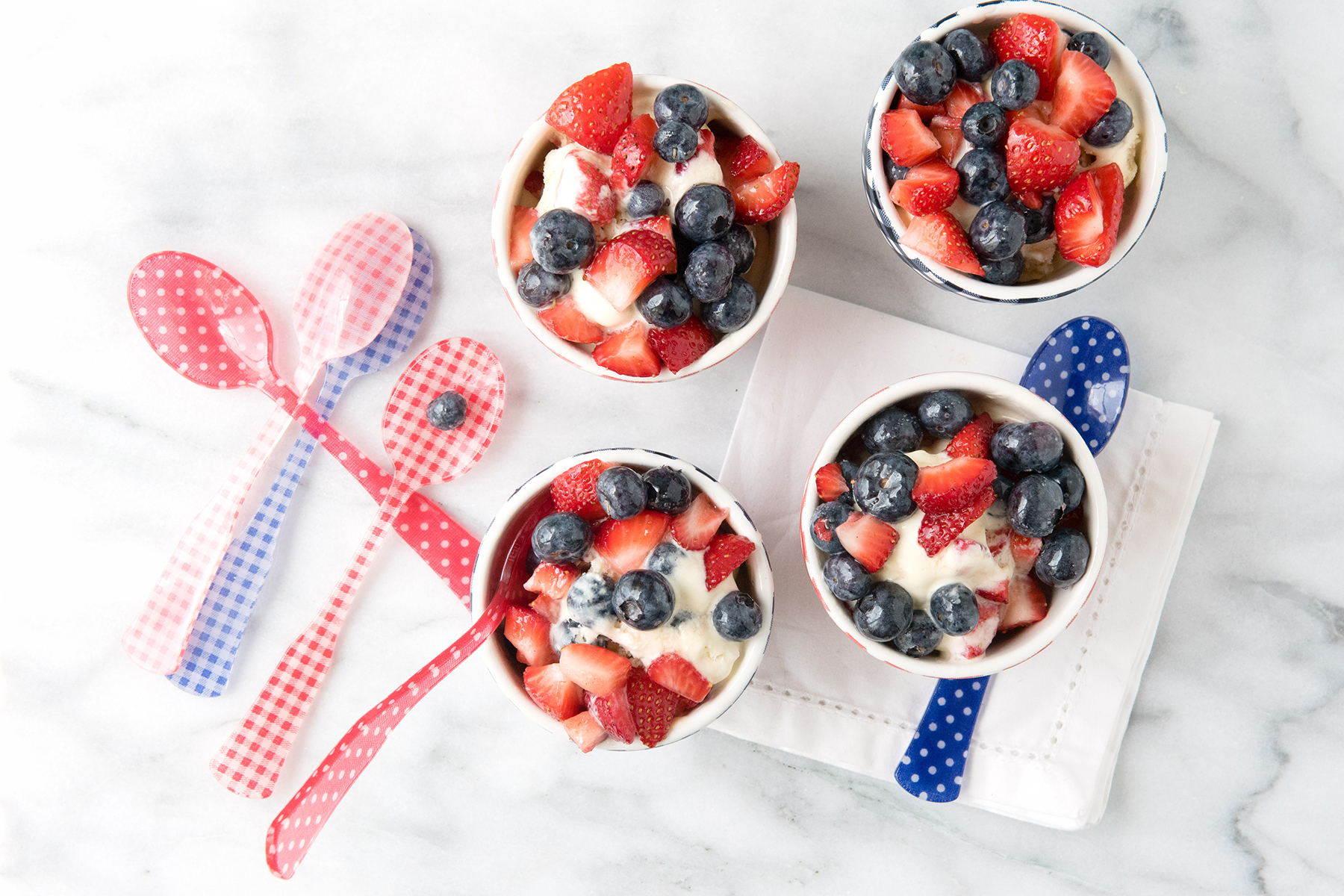 Red, White and Blue Ice Cream Photo