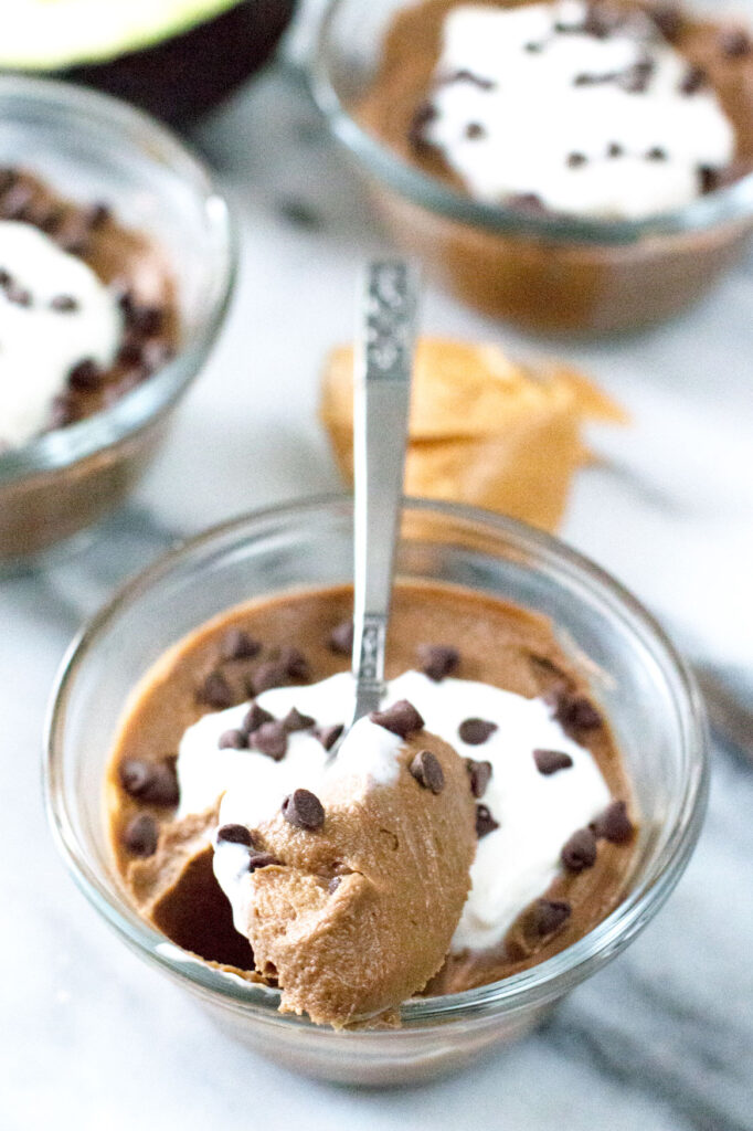 Chocolate Avocado Pudding with Coconut and Peanut Butter Image